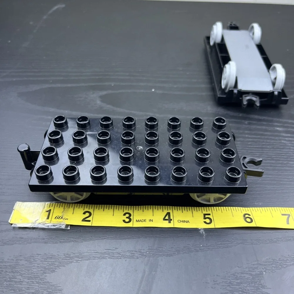 LEGO DUPLO Train Car Bases Black Lot of 2 Genuine Replacement Parts